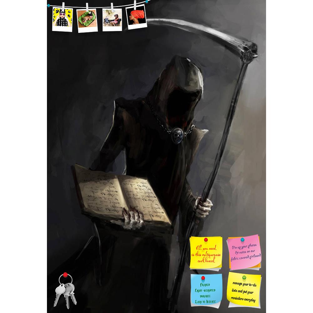 ArtzFolio Grim Reaper With A Death Book Printed Bulletin Board Notice Pin Board Soft Board | Frameless-Bulletin Boards Frameless-AZSAO25149517BLB_FL_L-Image Code 5003161 Vishnu Image Folio Pvt Ltd, IC 5003161, ArtzFolio, Bulletin Boards Frameless, Fantasy, Fine Art Reprint, grim, reaper, with, a, death, book, printed, bulletin, board, notice, pin, soft, frameless, shadow, afterlife, anger, angry, art, bad, demon, demonic, diabolic, ember, energy, evil, imaginary, myth, mythology, painting, path, poster, wra