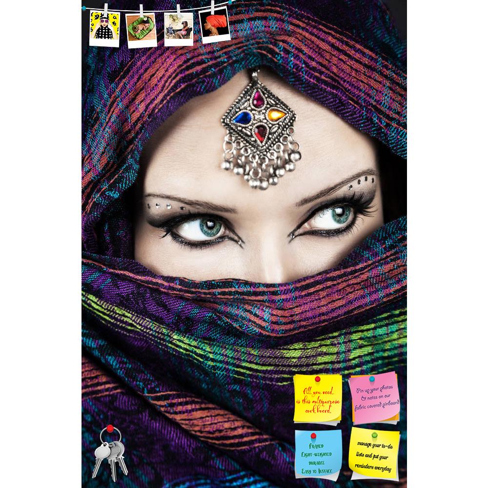 ArtzFolio Portrait Of Beautiful Woman Wrapped In Scarf Printed Bulletin Board Notice Pin Board Soft Board | Frameless-Bulletin Boards Frameless-AZSAO25152971BLB_FL_L-Image Code 5003162 Vishnu Image Folio Pvt Ltd, IC 5003162, ArtzFolio, Bulletin Boards Frameless, Portraits, Traditional, Photography, portrait, of, beautiful, woman, wrapped, in, scarf, printed, bulletin, board, notice, pin, soft, frameless, indian, tikka, asian, female, eyes, tribal, makeup, make, india, women, sari, face, beauty, fashion, ori