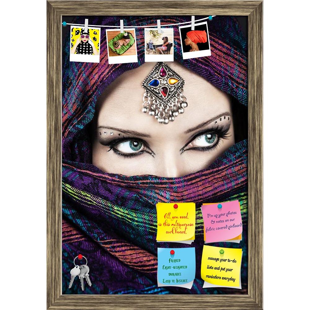ArtzFolio Portrait Of Beautiful Woman Wrapped In Scarf Printed Bulletin Board Notice Pin Board Soft Board | Framed-Bulletin Boards Framed-AZSAO25152971BLB_FR_L-Image Code 5003162 Vishnu Image Folio Pvt Ltd, IC 5003162, ArtzFolio, Bulletin Boards Framed, Portraits, Traditional, Photography, portrait, of, beautiful, woman, wrapped, in, scarf, printed, bulletin, board, notice, pin, soft, framed, indian, tikka, asian, female, eyes, tribal, makeup, make, india, women, sari, face, beauty, fashion, oriental, ethni