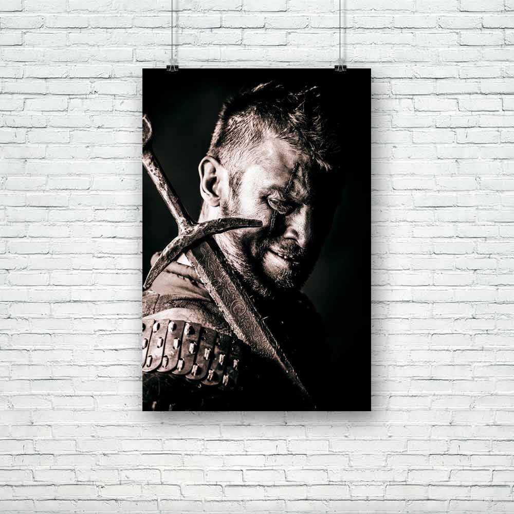 Ancient Warrior In Armor With Sword Unframed Paper Poster-Paper Posters Unframed-POS_UN-IC 5003166 IC 5003166, Ancient, Art and Paintings, Cars, Fantasy, Historical, Individuals, Landscapes, Medieval, People, Portraits, Scenic, Vintage, Metallic, warrior, in, armor, with, sword, unframed, paper, poster, antique, armour, art, battle, brave, bravery, brutal, clothing, conqueror, costume, courage, european, experienced, fighter, handsome, harsh, hero, history, iron, knight, legend, male, man, masculine, mature