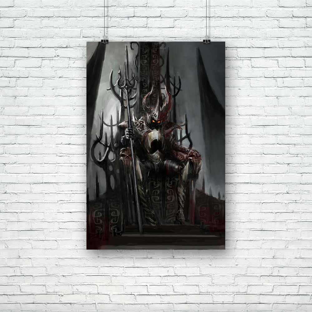 King's Throne Unframed Paper Poster-Paper Posters Unframed-POS_UN-IC 5003168 IC 5003168, Art and Paintings, Illustrations, Paintings, Religion, Religious, king's, throne, unframed, paper, poster, demon, devil, demons, king, afterlife, anger, angry, apocalyptic, armor, armored, bad, dark, death, demonic, diabolic, doom, ember, energy, evil, illustration, imaginary, myth, mythology, painting, rules, sitting, wallpaper, warlord, artzfolio, posters, wall posters, posters for room, posters for room decoration, o