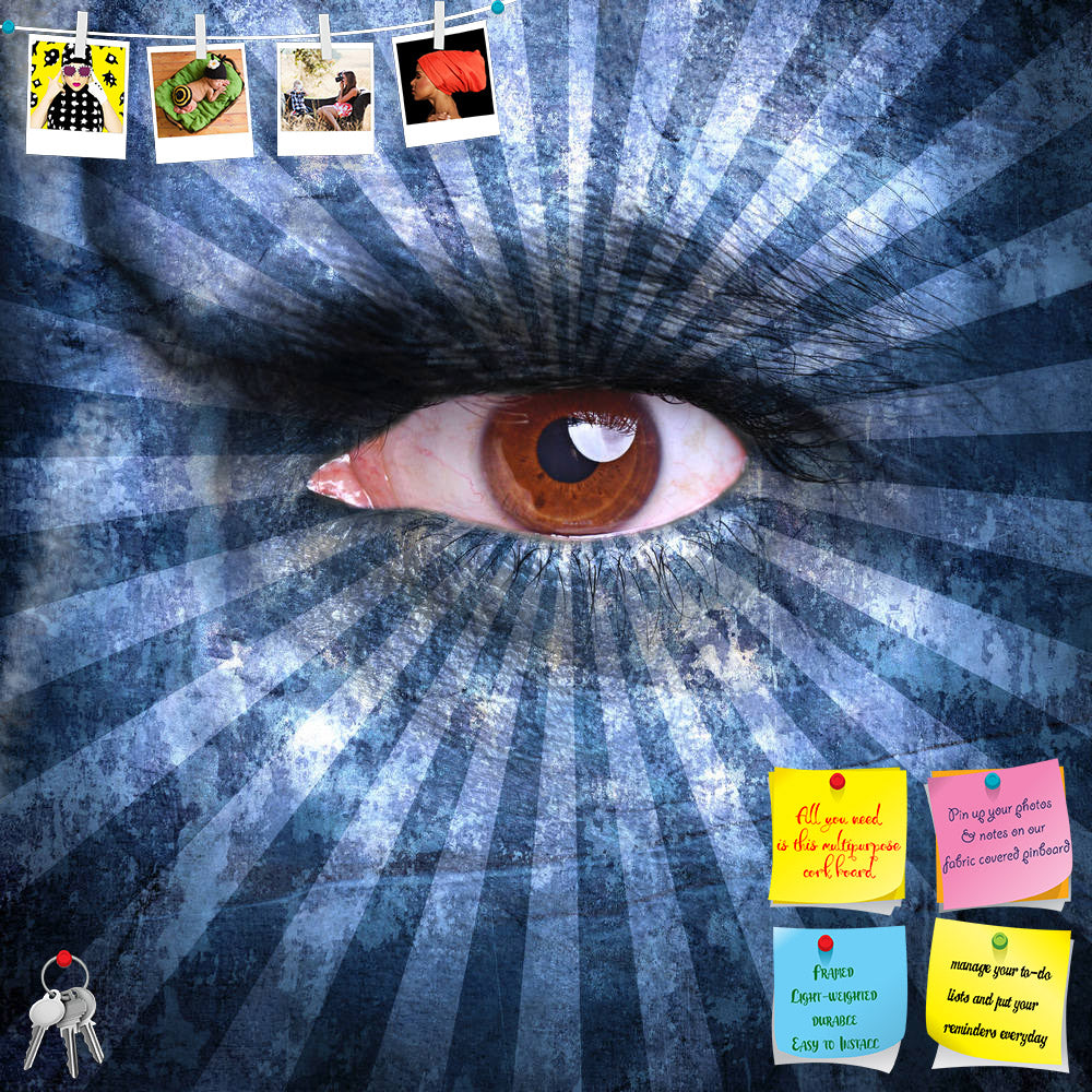 ArtzFolio Human Face Covered With Blue Stripes Printed Bulletin Board Notice Pin Board Soft Board | Frameless-Bulletin Boards Frameless-AZSAO25313259BLB_FL_L-Image Code 5003184 Vishnu Image Folio Pvt Ltd, IC 5003184, ArtzFolio, Bulletin Boards Frameless, Conceptual, Portraits, Photography, human, face, covered, with, blue, stripes, printed, bulletin, board, notice, pin, soft, frameless, god, eye, paint, man, religion, religious, symbol, christians, painted, brown, background, texture, textured, abstract, ab