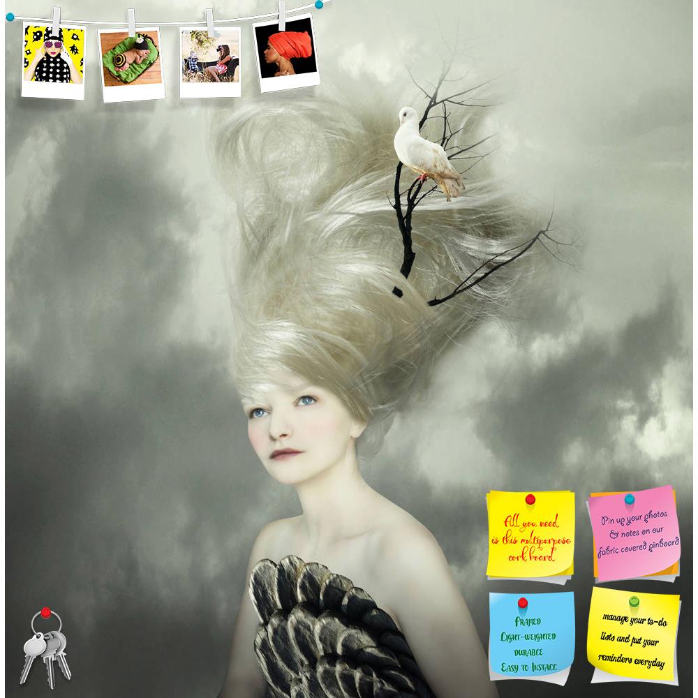 ArtzFolio Female Model With A White Dove On A Branch Printed Bulletin Board Notice Pin Board Soft Board | Frameless-Bulletin Boards Frameless-AZSAO25474369BLB_FL_L-Image Code 5003196 Vishnu Image Folio Pvt Ltd, IC 5003196, ArtzFolio, Bulletin Boards Frameless, Conceptual, Fashion, Photography, female, model, with, a, white, dove, on, branch, printed, bulletin, board, notice, pin, soft, frameless, sophisticated, artistic, portrait, beautiful, very, long, blond, hair, sensual, corsage, black, caucasian, art, 