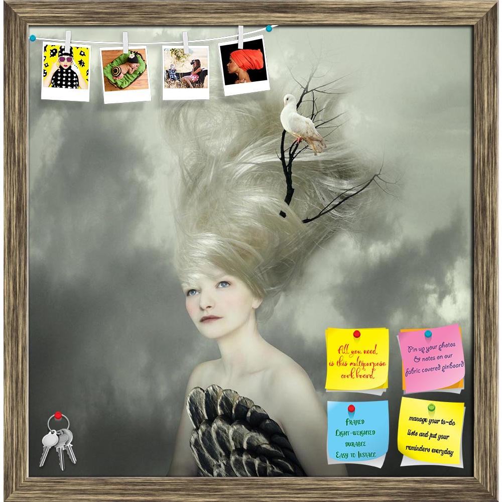 ArtzFolio Female Model With A White Dove On A Branch Printed Bulletin Board Notice Pin Board Soft Board | Framed-Bulletin Boards Framed-AZSAO25474369BLB_FR_L-Image Code 5003196 Vishnu Image Folio Pvt Ltd, IC 5003196, ArtzFolio, Bulletin Boards Framed, Conceptual, Fashion, Photography, female, model, with, a, white, dove, on, branch, printed, bulletin, board, notice, pin, soft, framed, sophisticated, artistic, portrait, beautiful, very, long, blond, hair, sensual, corsage, black, caucasian, art, shoulder, ne