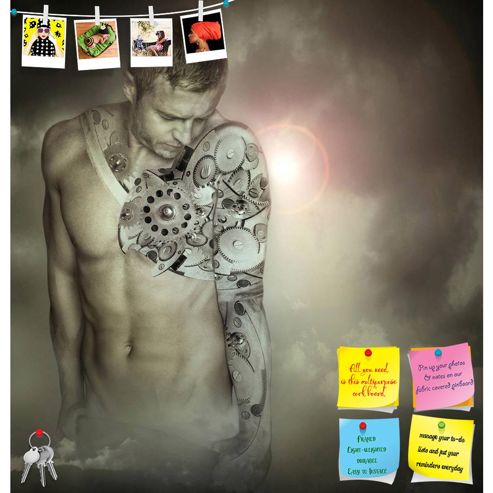 ArtzFolio Young Man With A Sort Of Armor Mechanics Printed Bulletin Board Notice Pin Board Soft Board | Frameless-Bulletin Boards Frameless-AZSAO25474374BLB_FL_L-Image Code 5003198 Vishnu Image Folio Pvt Ltd, IC 5003198, ArtzFolio, Bulletin Boards Frameless, Conceptual, Photography, young, man, with, a, sort, of, armor, mechanics, printed, bulletin, board, notice, pin, soft, frameless, beautiful, fantasy, one, his, arm, model, male, sensual, torso, muscle, mechanic, mechanism, mechanical, gear, romantic, ma