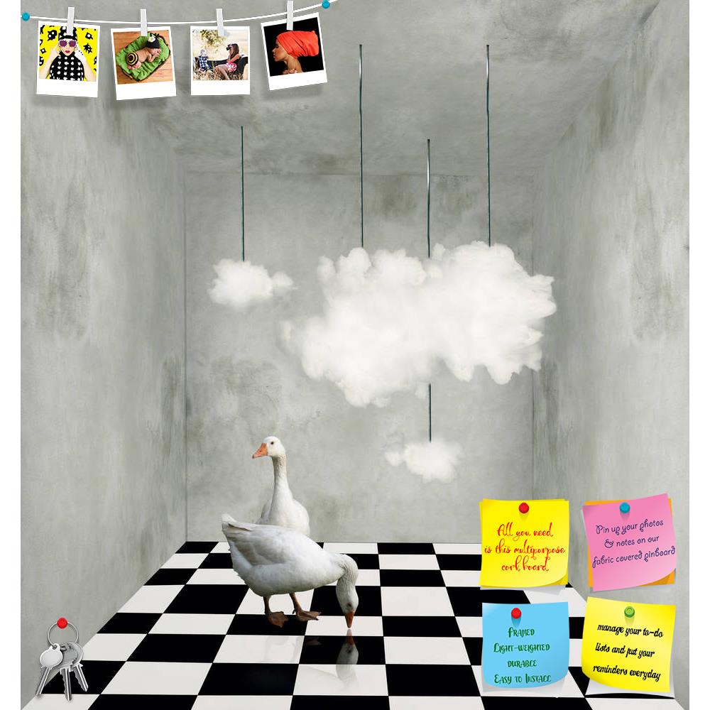 ArtzFolio Two Beautiful Ducks On A Checkered Floor Printed Bulletin Board Notice Pin Board Soft Board | Frameless-Bulletin Boards Frameless-AZSAO25474380BLB_FL_L-Image Code 5003199 Vishnu Image Folio Pvt Ltd, IC 5003199, ArtzFolio, Bulletin Boards Frameless, Birds, Conceptual, Kids, Photography, two, beautiful, ducks, on, a, checkered, floor, printed, bulletin, board, notice, pin, soft, frameless, surrealist, room, clouds, hanging, from, wires, black, white, interior, surreal, surrealistic, surrealism, clou