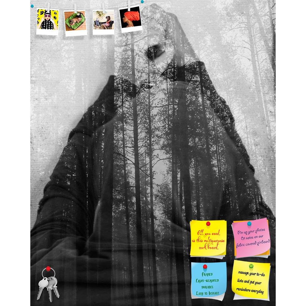 ArtzFolio Man In Black Forest Printed Bulletin Board Notice Pin Board Soft Board | Frameless-Bulletin Boards Frameless-AZSAO25773336BLB_FL_L-Image Code 5003220 Vishnu Image Folio Pvt Ltd, IC 5003220, ArtzFolio, Bulletin Boards Frameless, Conceptual, Landscapes, Photography, man, in, black, forest, printed, bulletin, board, notice, pin, soft, frameless, abstract, spooky, double, exposure, bw, bio, tree, head, pine, face, white, peace, young, plant, person, effect, profile, needles, natural, fear, texture, is