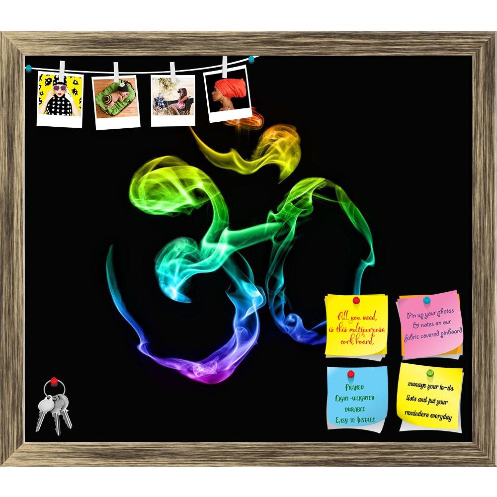 ArtzFolio Om Symbol D5 Printed Bulletin Board Notice Pin Board Soft Board | Framed-Bulletin Boards Framed-AZSAO25801714BLB_FR_L-Image Code 5003225 Vishnu Image Folio Pvt Ltd, IC 5003225, ArtzFolio, Bulletin Boards Framed, Religious, Traditional, Digital Art, om, symbol, d5, printed, bulletin, board, notice, pin, soft, framed, rainbow, incense, smoke, black, background, india, hippie, yoga, trance, psychedelic, mantra, aum, sound, indian, sign, concept, hinduism, religion, yellow, green, blue, red, spiritual