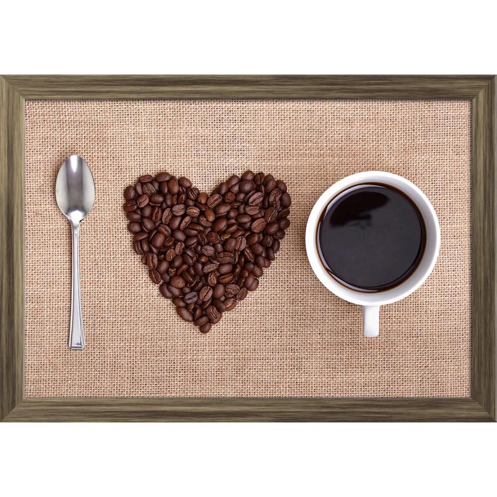 ArtzFolio Photo of Coffee Beans Paper Poster Frame | Top Acrylic Glass-Paper Posters Framed-AZART25907163POS_FR_L-Image Code 5003242 Vishnu Image Folio Pvt Ltd, IC 5003242, ArtzFolio, Paper Posters Framed, Food & Beverage, Love, Photography, photo, of, coffee, beans, paper, poster, frame, top, acrylic, glass, heart, shape, made, spoon, cup, hessian, spelling, i, symbol, bean, nobody, freshness, mug, drink, hot, heat, taking, a, break, food, and, concepts, black, mocha, brown, canvas, linen, refreshment, roa