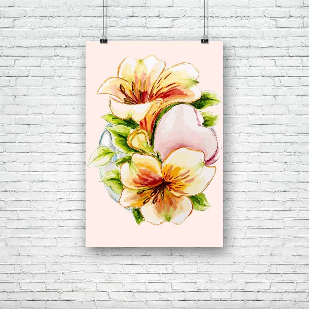 Spring Watercolor Flowers Unframed Paper Poster-Paper Posters Unframed-POS_UN-IC 5003246 IC 5003246, Ancient, Art and Paintings, Black and White, Botanical, Digital, Digital Art, Drawing, Floral, Flowers, Graphic, Hearts, Historical, Holidays, Love, Medieval, Nature, Paintings, Retro, Romance, Scenic, Sketches, Vintage, Watercolour, White, spring, watercolor, unframed, paper, poster, art, artwork, background, beautiful, beauty, blossom, bouquet, card, colorful, decoration, elegant, feeling, flower, glass, g