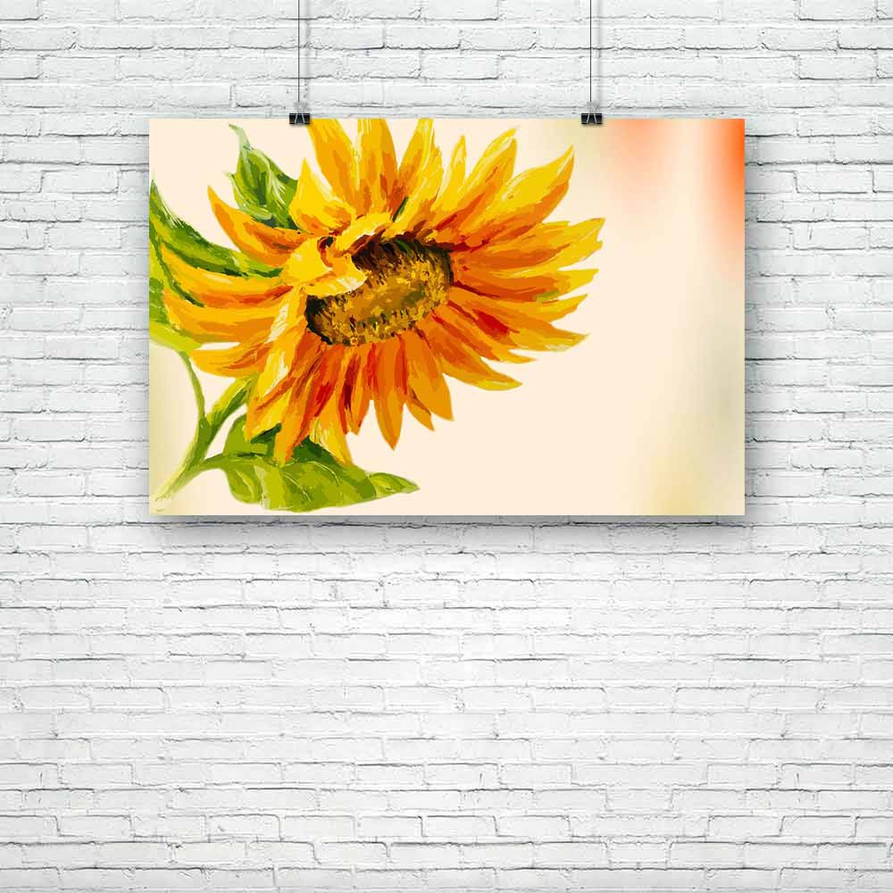 Sunflower D6 Unframed Paper Poster-Paper Posters Unframed-POS_UN-IC 5003247 IC 5003247, Ancient, Art and Paintings, Black and White, Botanical, Digital, Digital Art, Drawing, Floral, Flowers, Graphic, Historical, Holidays, Love, Medieval, Nature, Paintings, Retro, Romance, Scenic, Sketches, Vintage, White, sunflower, d6, unframed, paper, poster, oil, painting, art, artwork, background, beautiful, beauty, blossom, bouquet, card, colorful, decoration, elegant, feeling, flower, glass, green, greeting, hand, pa