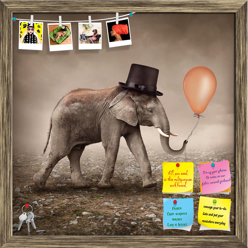 ArtzFolio Elephant With A Orange Balloon Printed Bulletin Board Notice Pin Board Soft Board | Framed-Bulletin Boards Framed-AZSAO25989030BLB_FR_L-Image Code 5003250 Vishnu Image Folio Pvt Ltd, IC 5003250, ArtzFolio, Bulletin Boards Framed, Animals, Conceptual, Kids, Digital Art, elephant, with, a, orange, balloon, printed, bulletin, board, notice, pin, soft, framed, hat, black, sad, brown, dreams, fog, dreamy, mystery, mammal, mysterious, magic, dark, fantasy, fairytale, story, surreal, fairy, wild, nature,