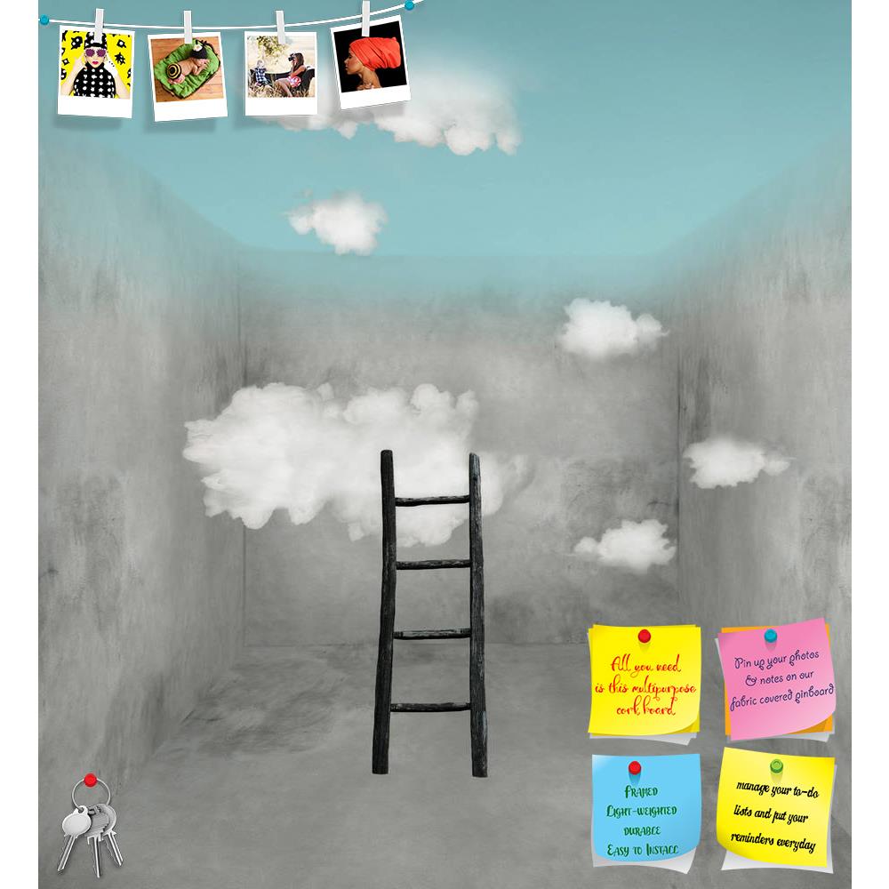 ArtzFolio Surreal Room With Wooden Ladder & Clouds Printed Bulletin Board Notice Pin Board Soft Board | Frameless-Bulletin Boards Frameless-AZSAO26043365BLB_FL_L-Image Code 5003259 Vishnu Image Folio Pvt Ltd, IC 5003259, ArtzFolio, Bulletin Boards Frameless, Conceptual, Digital Art, surreal, room, with, wooden, ladder, clouds, printed, bulletin, board, notice, pin, soft, frameless, sky, ceiling, interior, surrealistic, surrealism, cloud, wall, nature, illustrative, detail, funny, poetic, poetical, weird, un