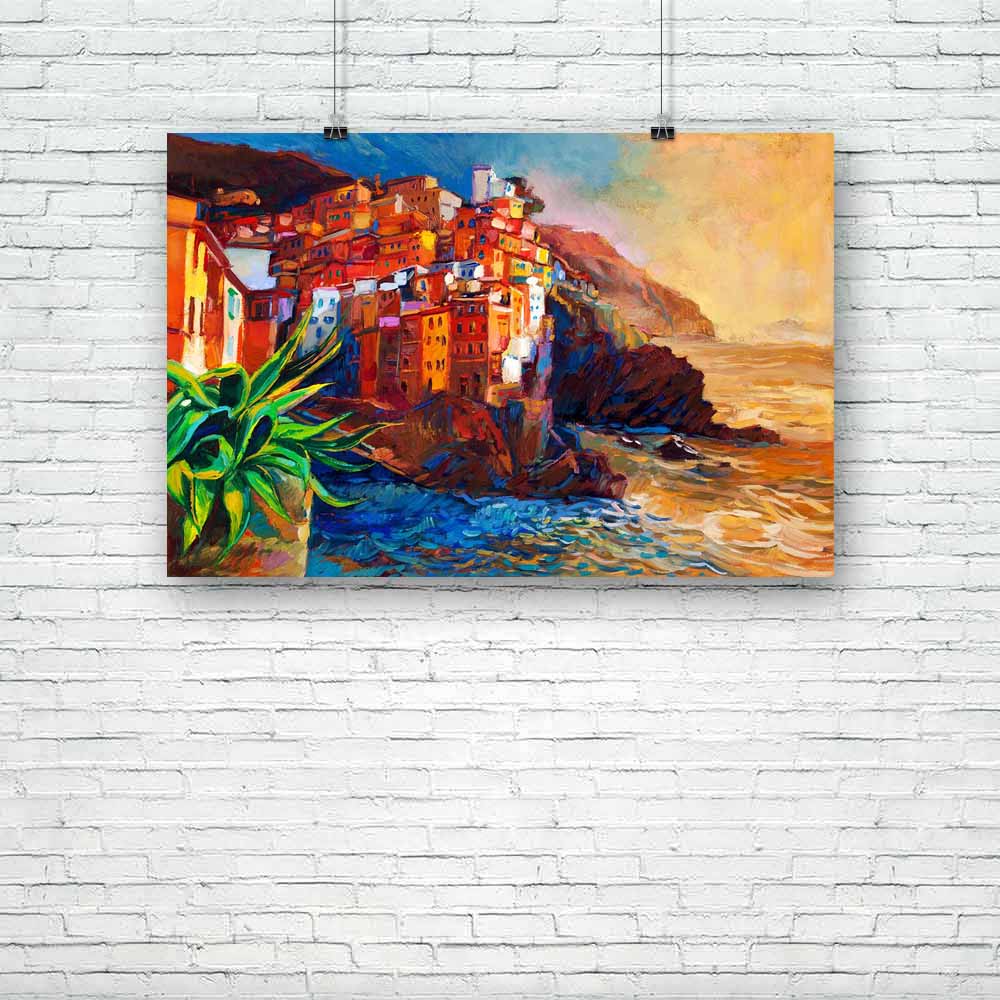 Abstract Artwork Of A Village Unframed Paper Poster-Paper Posters Unframed-POS_UN-IC 5003264 IC 5003264, Abstract Expressionism, Abstracts, Ancient, Architecture, Art and Paintings, Automobiles, Boats, Drawing, God Ram, Hinduism, Historical, Holidays, Impressionism, Italian, Landscapes, Marble and Stone, Medieval, Modern Art, Mountains, Nature, Nautical, Paintings, Panorama, Retro, Scenic, Semi Abstract, Transportation, Travel, Vehicles, Vintage, abstract, artwork, of, a, village, unframed, paper, poster, o