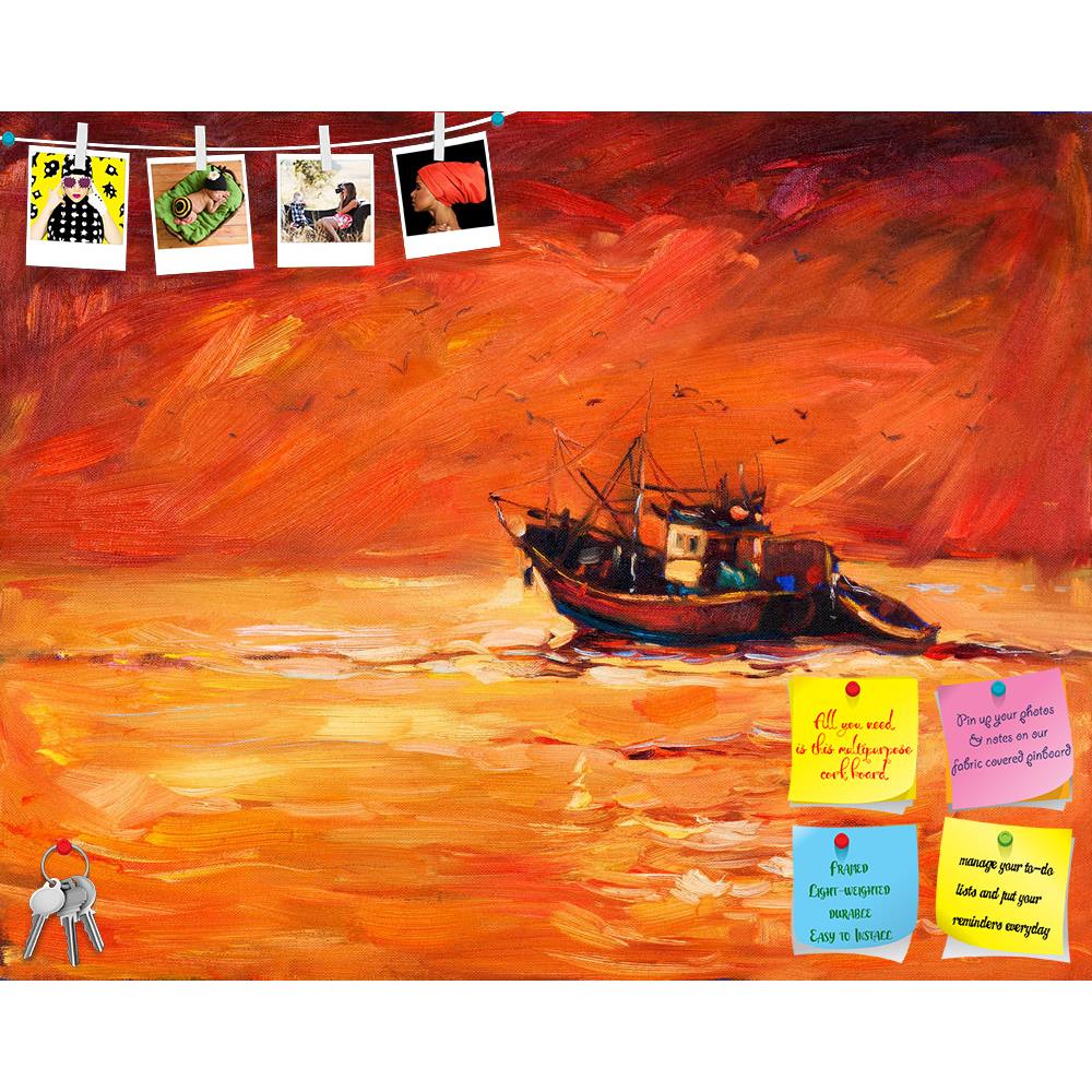 ArtzFolio Abstract Artwork Of Fishing Boat & Sea Printed Bulletin Board Notice Pin Board Soft Board | Frameless-Bulletin Boards Frameless-AZSAO26081749BLB_FL_L-Image Code 5003265 Vishnu Image Folio Pvt Ltd, IC 5003265, ArtzFolio, Bulletin Boards Frameless, Landscapes, Fine Art Reprint, abstract, artwork, of, fishing, boat, sea, printed, bulletin, board, notice, pin, soft, frameless, original, oil, painting, , canvas.rich, golden, sunset, ocean.modern, impressionism, water, art, nature, ocean, sky, drawing,