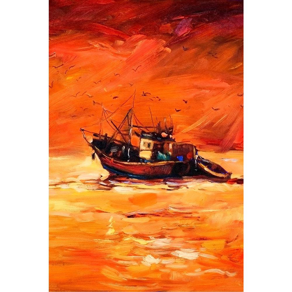 ArtzFolio Abstract Artwork Of Fishing Boat & Sea Unframed Paper Poster-Paper Posters Unframed-AZART26081749POS_UN_L-Image Code 5003265 Vishnu Image Folio Pvt Ltd, IC 5003265, ArtzFolio, Paper Posters Unframed, Landscapes, Fine Art Reprint, abstract, artwork, of, fishing, boat, sea, unframed, paper, poster, wall, large, size, for, living, room, home, decoration, big, framed, decor, posters, pitaara, box, modern, art, with, frame, bedroom, amazonbasics, door, drawing, small, decorative, office, reception, mul
