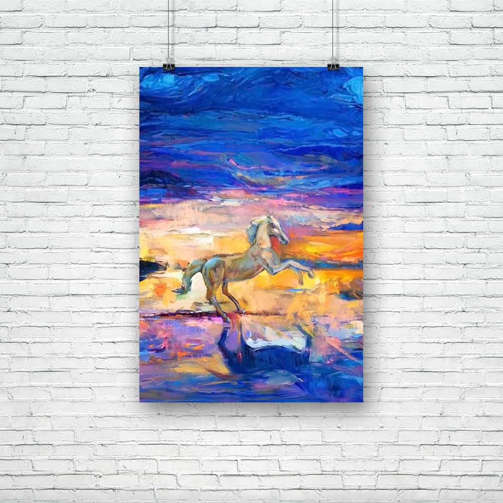 Blue Horse Unframed Paper Poster-Paper Posters Unframed-POS_UN-IC 5003266 IC 5003266, Abstract Expressionism, Abstracts, Ancient, Animals, Art and Paintings, Black and White, Drawing, Historical, Illustrations, Individuals, Landscapes, Medieval, Modern Art, Nature, Paintings, Pets, Portraits, Rural, Scenic, Semi Abstract, Vintage, White, blue, horse, unframed, paper, poster, animal, arabian, art, artistic, artwork, background, beautiful, breed, brown, brushed, canvas, chestnut, cracks, domestic, farm, field