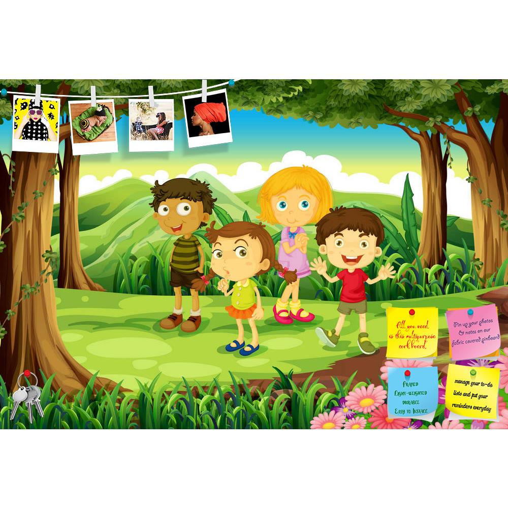 ArtzFolio Kids At The Forest Printed Bulletin Board Notice Pin Board Soft Board | Frameless-Bulletin Boards Frameless-AZSAO26191311BLB_FL_L-Image Code 5003271 Vishnu Image Folio Pvt Ltd, IC 5003271, ArtzFolio, Bulletin Boards Frameless, Kids, Digital Art, at, the, forest, printed, bulletin, board, notice, pin, soft, frameless, illustration, four, pin up board, push pin board, extra large cork board, big pin board, notice board, small bulletin board, cork board, wall notice board, giant cork board, bulletin 