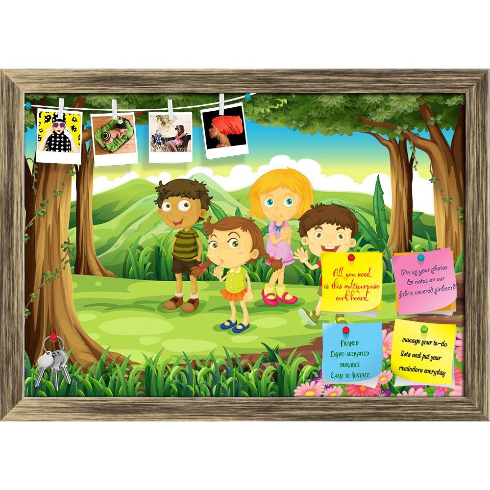 ArtzFolio Kids At The Forest Printed Bulletin Board Notice Pin Board Soft Board | Framed-Bulletin Boards Framed-AZSAO26191311BLB_FR_L-Image Code 5003271 Vishnu Image Folio Pvt Ltd, IC 5003271, ArtzFolio, Bulletin Boards Framed, Kids, Digital Art, at, the, forest, printed, bulletin, board, notice, pin, soft, framed, illustration, four, pin up board, push pin board, extra large cork board, big pin board, notice board, small bulletin board, cork board, wall notice board, giant cork board, bulletin board, offic
