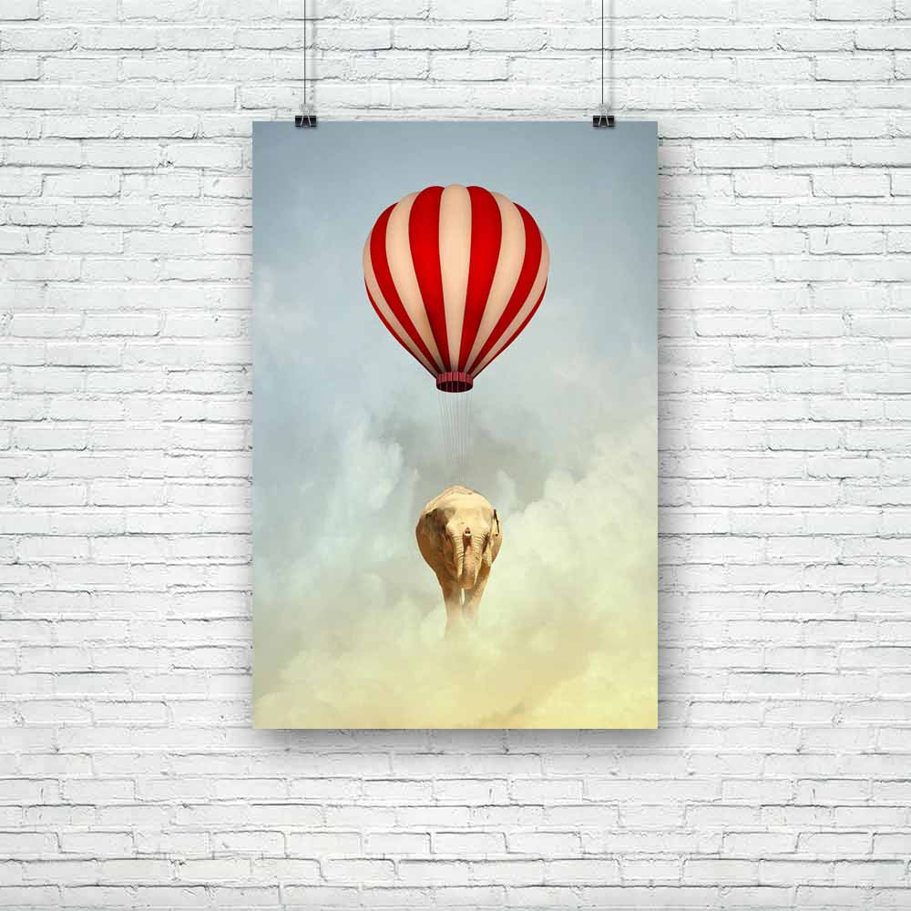 Elephant Flying In Sky Unframed Paper Poster-Paper Posters Unframed-POS_UN-IC 5003275 IC 5003275, African, Animals, Art and Paintings, Automobiles, Fantasy, Holidays, Realism, Sports, Surrealism, Transportation, Travel, Vehicles, elephant, flying, in, sky, unframed, paper, poster, adventure, aerial, aerostat, air, balloon, transport, animal, art, big, circus, cloud, color, composite, cool, daydream, digitally, dramatic, dream, ease, fairy, fairytale, fantastic, feeling, fly, fun, funny, happiness, heaven, h