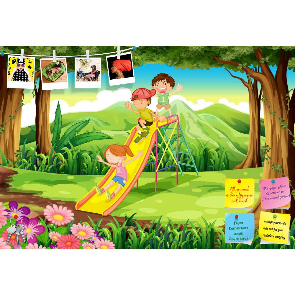 ArtzFolio Kids Sliding At The Forest Printed Bulletin Board Notice Pin Board Soft Board | Frameless-Bulletin Boards Frameless-AZSAO26316827BLB_FL_L-Image Code 5003277 Vishnu Image Folio Pvt Ltd, IC 5003277, ArtzFolio, Bulletin Boards Frameless, Kids, Digital Art, sliding, at, the, forest, printed, bulletin, board, notice, pin, soft, frameless, illustration, pin up board, push pin board, extra large cork board, big pin board, notice board, small bulletin board, cork board, wall notice board, giant cork board