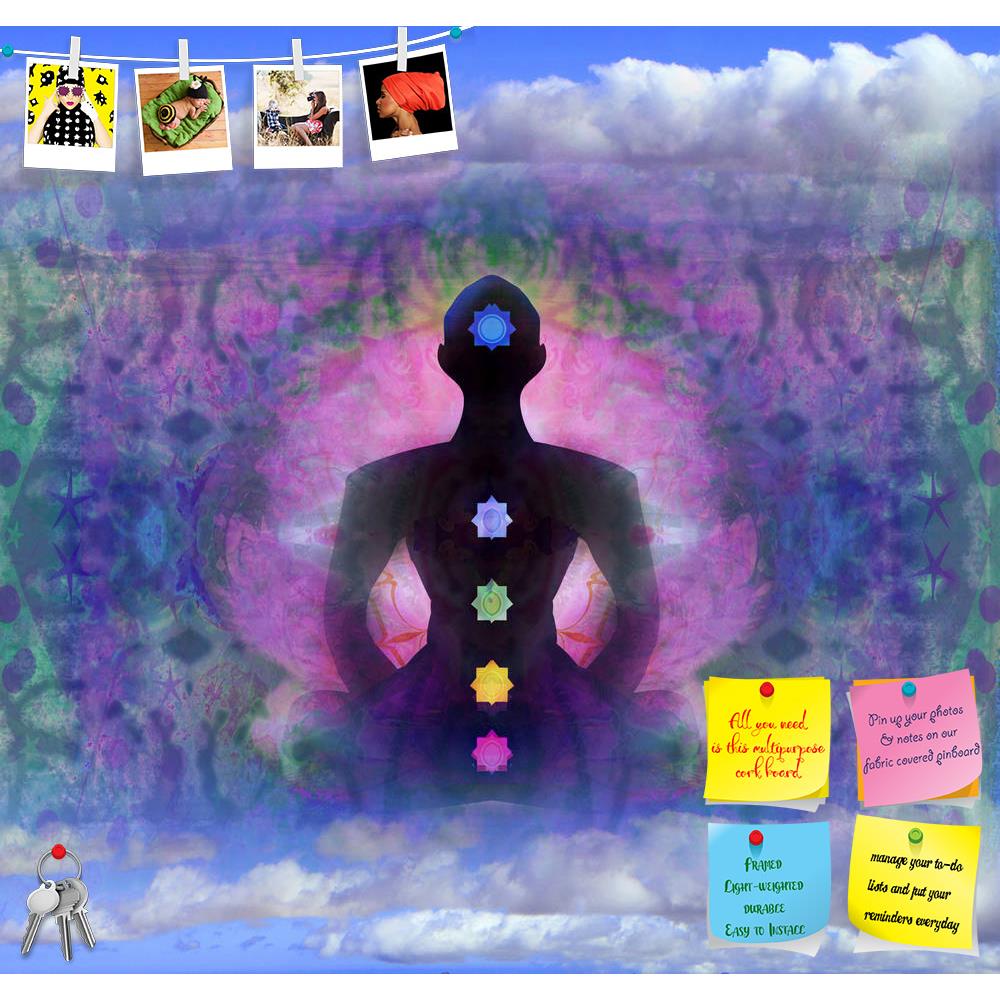 ArtzFolio Yoga Lotus Pose D7 Printed Bulletin Board Notice Pin Board Soft Board | Frameless-Bulletin Boards Frameless-AZSAO26460504BLB_FL_L-Image Code 5003284 Vishnu Image Folio Pvt Ltd, IC 5003284, ArtzFolio, Bulletin Boards Frameless, Traditional, Fine Art Reprint, yoga, lotus, pose, d7, printed, bulletin, board, notice, pin, soft, frameless, padmasana, colored, chakra, points, clouds, sky, abstraction, aura, background, bamboo, beauty, body, buddha, buddhism, decoration, ease, energy, exercise, graphic, 