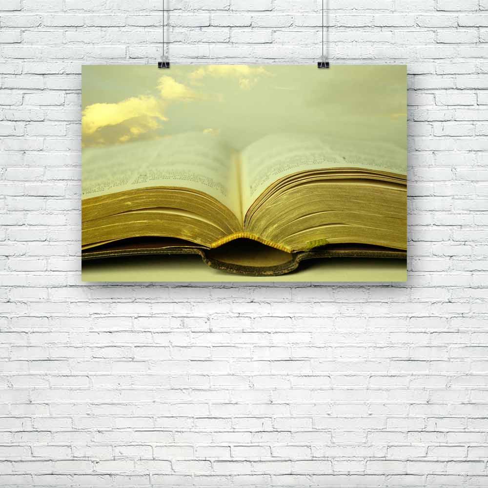 Open Old Holy Bible Unframed Paper Poster-Paper Posters Unframed-POS_UN-IC 5003295 IC 5003295, Art and Paintings, Books, Christianity, Conceptual, Jesus, Religion, Religious, Spiritual, open, old, holy, bible, unframed, paper, poster, art, artistic, beautiful, book, christian, close, up, cloud, colorful, concept, detail, devotion, faith, golden, illumination, illustrative, joy, joyful, meditation, meditative, mystical, nobody, object, testament, opened, page, protestant, reading, revelation, scripture, sky,