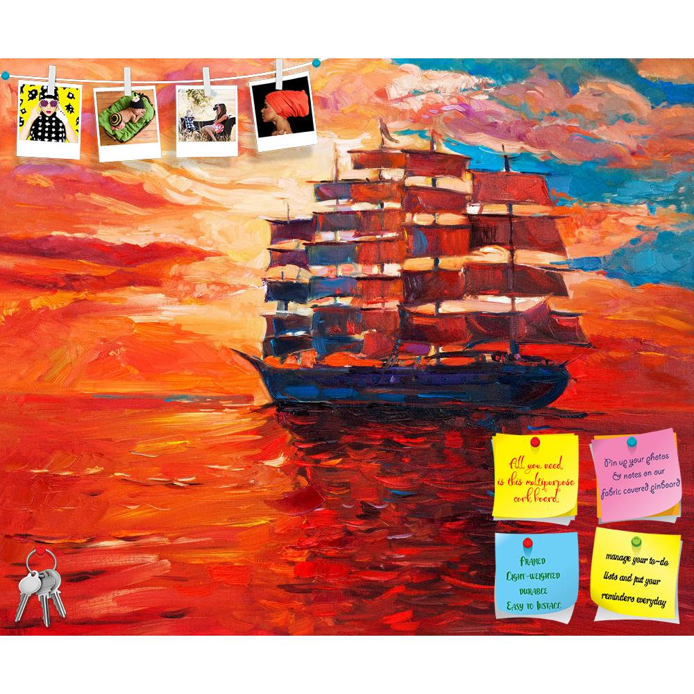 ArtzFolio Artwork Of Sailing Frigate Or Ship & Sea Printed Bulletin Board Notice Pin Board Soft Board | Frameless-Bulletin Boards Frameless-AZSAO26597303BLB_FL_L-Image Code 5003298 Vishnu Image Folio Pvt Ltd, IC 5003298, ArtzFolio, Bulletin Boards Frameless, Landscapes, Fine Art Reprint, artwork, of, sailing, frigate, or, ship, sea, printed, bulletin, board, notice, pin, soft, frameless, original, oil, painting, canvas.rich, golden, sunset, ocean.modern, impressionism, abstract, acrylic, art, artist, artist