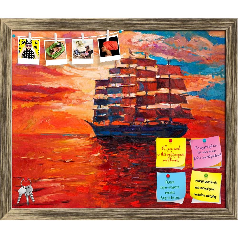 ArtzFolio Artwork Of Sailing Frigate Or Ship & Sea Printed Bulletin Board Notice Pin Board Soft Board | Framed-Bulletin Boards Framed-AZSAO26597303BLB_FR_L-Image Code 5003298 Vishnu Image Folio Pvt Ltd, IC 5003298, ArtzFolio, Bulletin Boards Framed, Landscapes, Fine Art Reprint, artwork, of, sailing, frigate, or, ship, sea, printed, bulletin, board, notice, pin, soft, framed, original, oil, painting, canvas.rich, golden, sunset, ocean.modern, impressionism, abstract, acrylic, art, artist, artistic, backdrop