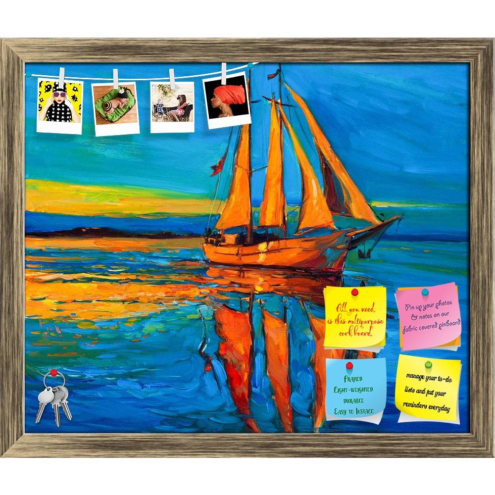 ArtzFolio Artwork Of Sailing Ship & Sea Printed Bulletin Board Notice Pin Board Soft Board | Framed-Bulletin Boards Framed-AZSAO26597304BLB_FR_L-Image Code 5003299 Vishnu Image Folio Pvt Ltd, IC 5003299, ArtzFolio, Bulletin Boards Framed, Landscapes, Fine Art Reprint, artwork, of, sailing, ship, sea, printed, bulletin, board, notice, pin, soft, framed, original, oil, painting, canvas.rich, golden, sunset, ocean.modern, impressionism, abstract, acrylic, art, artist, artistic, backdrop, background, beach, blu