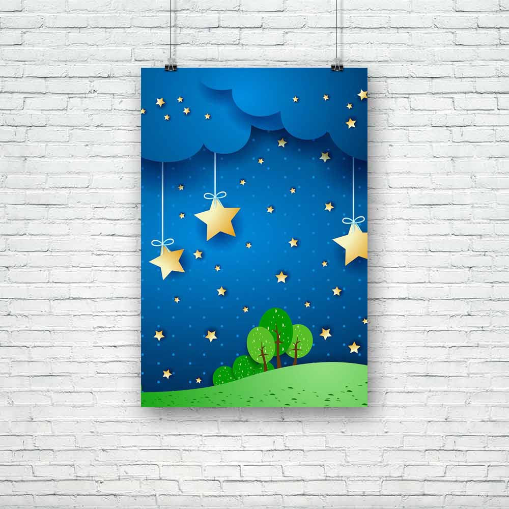 Countryside, Fantasy Landscape Unframed Paper Poster-Paper Posters Unframed-POS_UN-IC 5003304 IC 5003304, Ancient, Animated Cartoons, Astronomy, Caricature, Cartoons, Cosmology, Fantasy, Historical, Illustrations, Landscapes, Medieval, Nature, Scenic, Space, Spiritual, Surrealism, Vintage, countryside, landscape, unframed, paper, poster, background, blue, cartoon, childish, cloud, cloudscape, dark, dream, dreamy, dusk, ethereal, evening, fairy, field, illustration, light, moon, mysterious, mystical, night, 