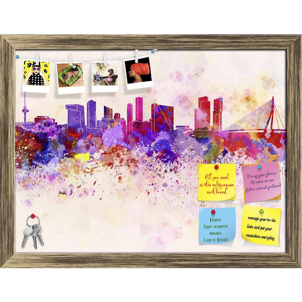 ArtzFolio Rotterdam Skyline, Netherlands Printed Bulletin Board Notice Pin Board Soft Board | Framed-Bulletin Boards Framed-AZSAO26708555BLB_FR_L-Image Code 5003305 Vishnu Image Folio Pvt Ltd, IC 5003305, ArtzFolio, Bulletin Boards Framed, Places, Fine Art Reprint, rotterdam, skyline, netherlands, printed, bulletin, board, notice, pin, soft, framed, watercolor, background, europe, abstract, paint, color, splash, colorful, art, texture, grunge, paper, ink, illustration, bright, vintage, splatter, creativity,