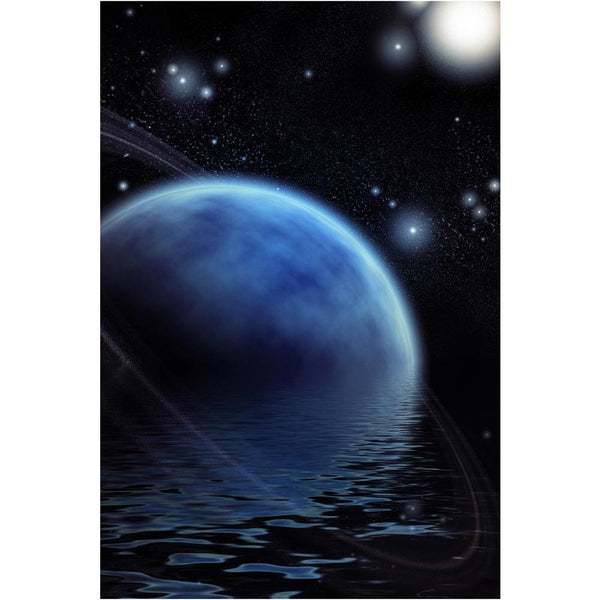Ringed Planet & Reflection In Water Unframed Paper Poster-Paper Posters Unframed-POS_UN-IC 5003306 IC 5003306, Astronomy, Cosmology, Fantasy, Futurism, God Ram, Hinduism, Landscapes, Nature, Panorama, Scenic, Science Fiction, Space, Stars, ringed, planet, reflection, in, water, unframed, paper, wall, poster, air, alien, background, beautiful, beauty, blue, color, cosmos, deep, distant, dream, evening, fiction, future, horizon, imagination, lake, landscape, majestic, moon, mystery, ocean, outer, peaceful, re