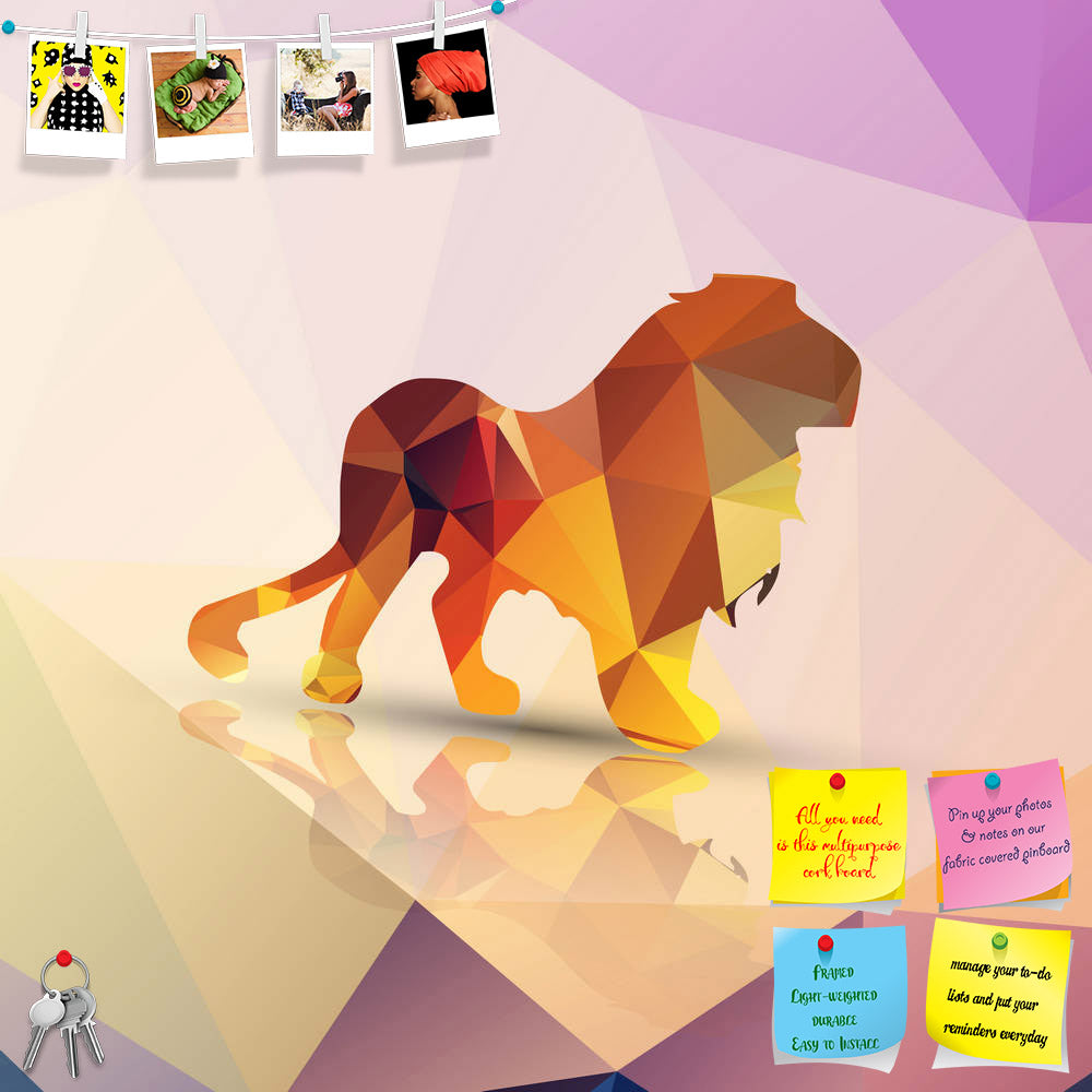 ArtzFolio Geometric Polygonal Lion Printed Bulletin Board Notice Pin Board Soft Board | Frameless-Bulletin Boards Frameless-AZSAO26777438BLB_FL_L-Image Code 5003313 Vishnu Image Folio Pvt Ltd, IC 5003313, ArtzFolio, Bulletin Boards Frameless, Animals, Kids, Digital Art, geometric, polygonal, lion, printed, bulletin, board, notice, pin, soft, frameless, pattern, design, pin up board, push pin board, extra large cork board, big pin board, notice board, small bulletin board, cork board, wall notice board, gian