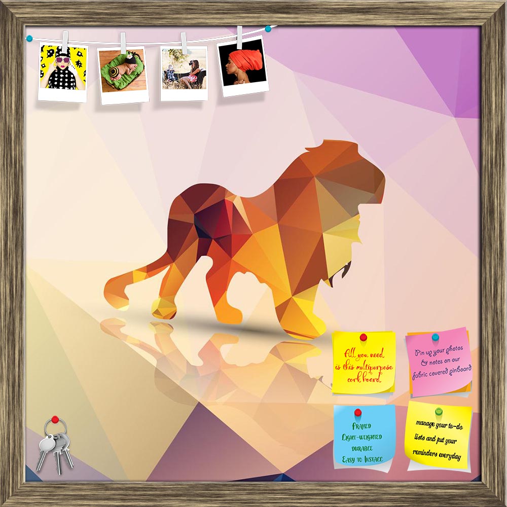 ArtzFolio Geometric Polygonal Lion Printed Bulletin Board Notice Pin Board Soft Board | Framed-Bulletin Boards Framed-AZSAO26777438BLB_FR_L-Image Code 5003313 Vishnu Image Folio Pvt Ltd, IC 5003313, ArtzFolio, Bulletin Boards Framed, Animals, Kids, Digital Art, geometric, polygonal, lion, printed, bulletin, board, notice, pin, soft, framed, pattern, design, pin up board, push pin board, extra large cork board, big pin board, notice board, small bulletin board, cork board, wall notice board, giant cork board