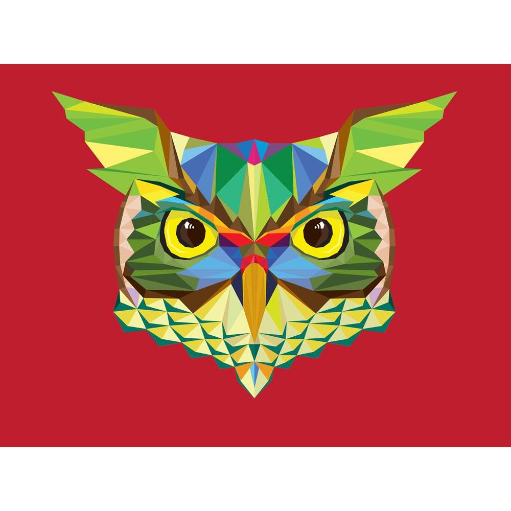 Owl Head In Geometric Pattern Canvas Painting Synthetic Frame-Paintings MDF Framing-AFF_FR-IC 5003315 IC 5003315, Abstract Expressionism, Abstracts, Animals, Animated Cartoons, Art and Paintings, Birds, Black, Black and White, Caricature, Cartoons, Drawing, Geometric, Geometric Abstraction, Icons, Illustrations, Nature, Patterns, Scenic, Semi Abstract, Signs, Signs and Symbols, Symbols, White, owl, head, in, pattern, canvas, painting, synthetic, frame, abstract, animal, art, background, beak, bird, brown, c