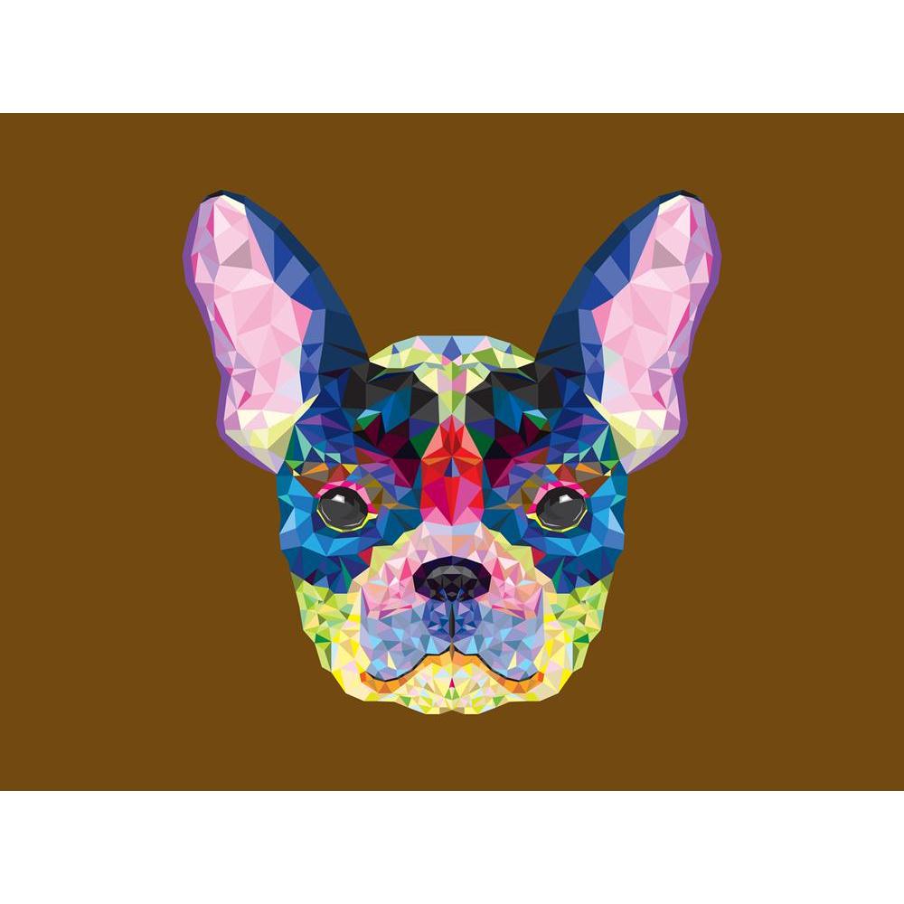 French Bulldog Head In Geometric Pattern Canvas Painting Synthetic Frame-Paintings MDF Framing-AFF_FR-IC 5003316 IC 5003316, Animals, Animated Cartoons, Art and Paintings, Caricature, Cartoons, Digital, Digital Art, Drawing, Fashion, French, Geometric, Geometric Abstraction, Graphic, Hipster, Illustrations, Individuals, Patterns, Pets, Portraits, Signs, Signs and Symbols, Sketches, Symbols, bulldog, head, in, pattern, canvas, painting, synthetic, frame, animal, dog, dogs, art, bow, boy, breed, brown, card, 