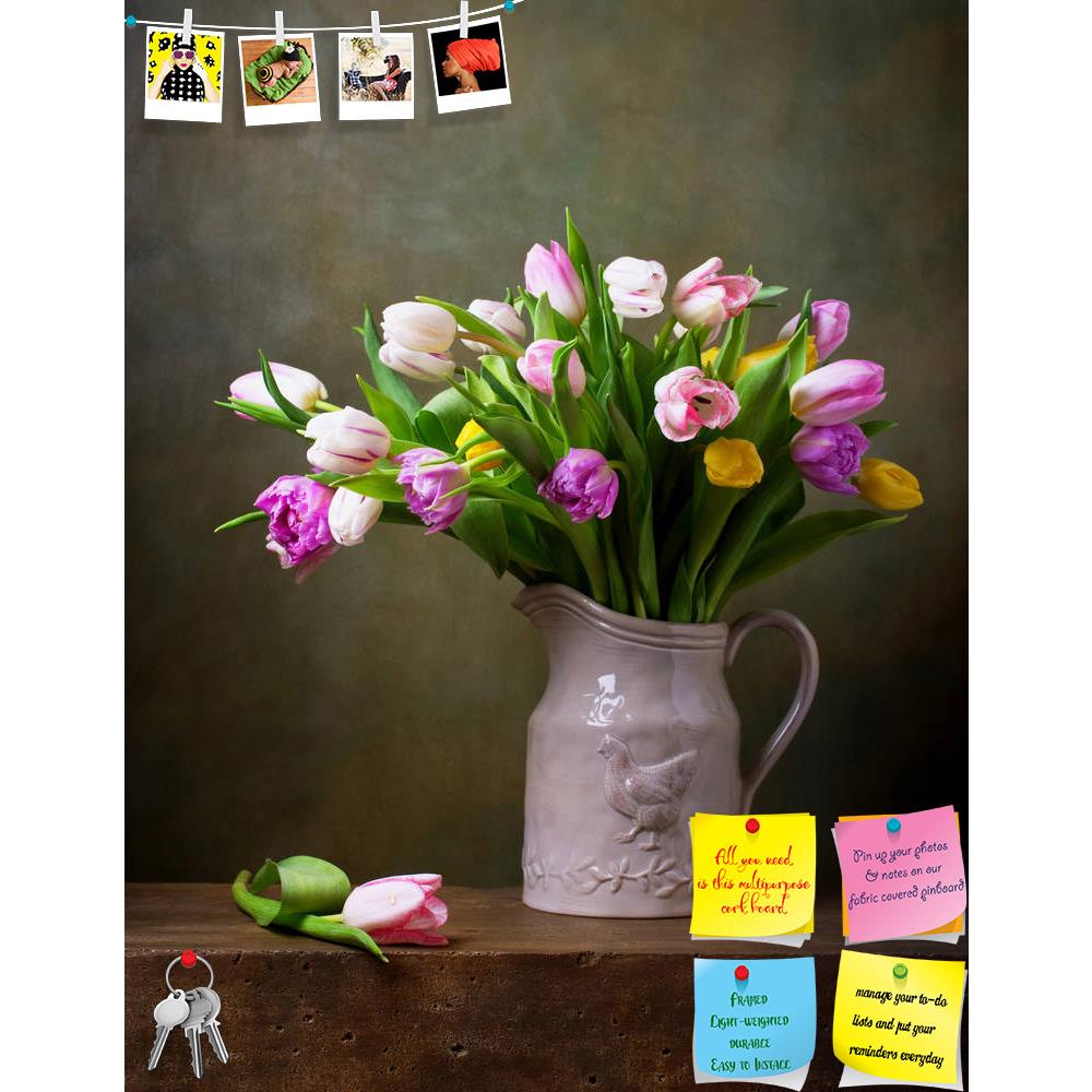 ArtzFolio Still Life With Colorful Tulips D2 Printed Bulletin Board Notice Pin Board Soft Board | Frameless-Bulletin Boards Frameless-AZSAO26826839BLB_FL_L-Image Code 5003318 Vishnu Image Folio Pvt Ltd, IC 5003318, ArtzFolio, Bulletin Boards Frameless, Floral, Still Life, Photography, still, life, with, colorful, tulips, d2, printed, bulletin, board, notice, pin, soft, frameless, flowers, bouquet, vintage, painting, picture, art, artistic, retro, old, stylization, composition, design, decoration, fragrant, 