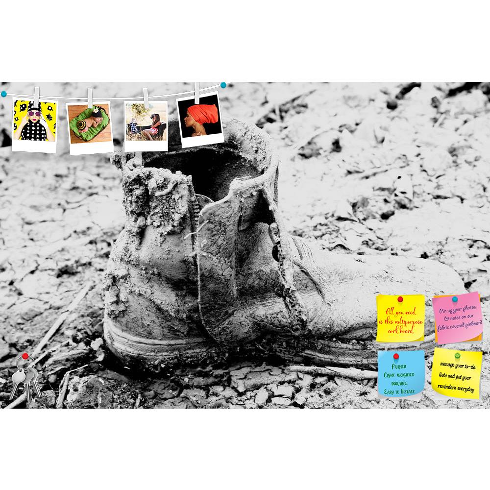 ArtzFolio Old Black & White Shoes Printed Bulletin Board Notice Pin Board Soft Board | Frameless-Bulletin Boards Frameless-AZSAO26848781BLB_FL_L-Image Code 5003323 Vishnu Image Folio Pvt Ltd, IC 5003323, ArtzFolio, Bulletin Boards Frameless, Vintage, Photography, old, black, white, shoes, printed, bulletin, board, notice, pin, soft, frameless, accessory, antique, army, background, boot, boots, closeup, combat, concept, dirt, dirty, drawing, foot, footwear, front, grunge, hard, heavy, hiking, leather, milita
