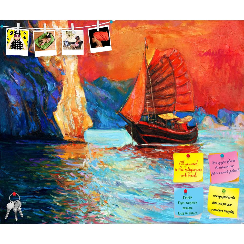 ArtzFolio Artwork Of Chinese Sailing Ship & Cliffs Printed Bulletin Board Notice Pin Board Soft Board | Frameless-Bulletin Boards Frameless-AZSAO26924635BLB_FL_L-Image Code 5003331 Vishnu Image Folio Pvt Ltd, IC 5003331, ArtzFolio, Bulletin Boards Frameless, Landscapes, Fine Art Reprint, artwork, of, chinese, sailing, ship, cliffs, printed, bulletin, board, notice, pin, soft, frameless, original, oil, painting, sea, canvas.rich, golden, sunset, ocean.modern, impressionism, abstract, acrylic, art, artist, ar