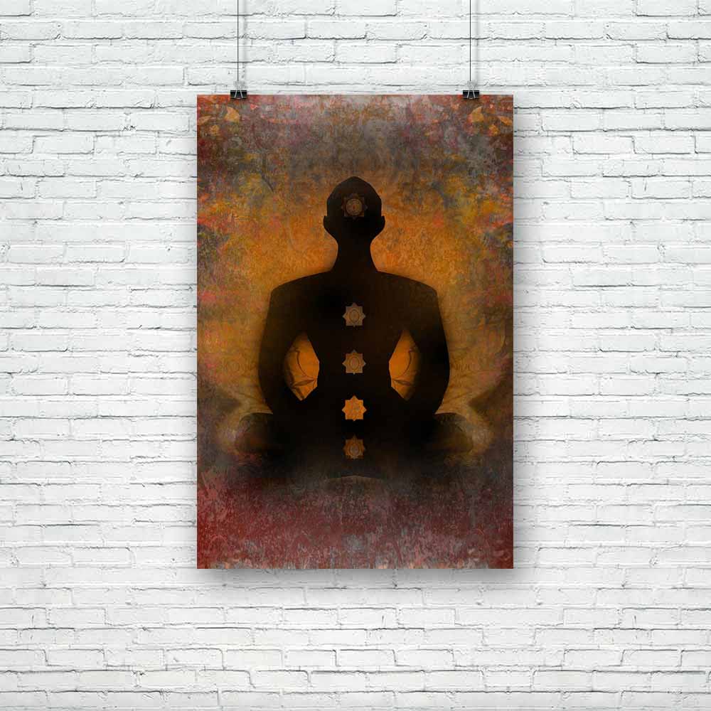 Yoga Lotus Pose D8 Unframed Paper Poster-Paper Posters Unframed-POS_UN-IC 5003338 IC 5003338, Buddhism, Digital, Digital Art, Geometric Abstraction, God Buddha, Graphic, Health, Illustrations, Indian, Nature, People, Religion, Religious, Scenic, Spiritual, Sports, yoga, lotus, pose, d8, unframed, paper, poster, abstraction, aura, background, beauty, body, brown, buddha, calm, decoration, ease, energy, exercise, hand, healing, illustration, india, man, mat, meditation, mystic, peace, quiet, raster, relax, re