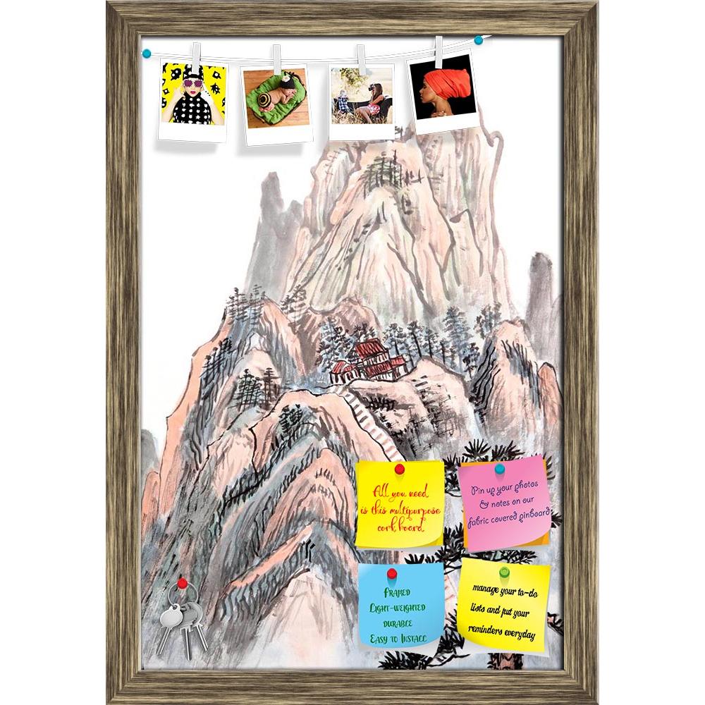 ArtzFolio High Mountain Landscape Printed Bulletin Board Notice Pin Board Soft Board | Framed-Bulletin Boards Framed-AZSAO27124289BLB_FR_L-Image Code 5003341 Vishnu Image Folio Pvt Ltd, IC 5003341, ArtzFolio, Bulletin Boards Framed, Landscapes, Fine Art Reprint, high, mountain, landscape, printed, bulletin, board, notice, pin, soft, framed, traditional, chinese, painting, cloud, mist, abstract, art, artistic, asia, beautiful, black, branch, brush, china, cloudscape, country, culture, design, dramatic, drawi