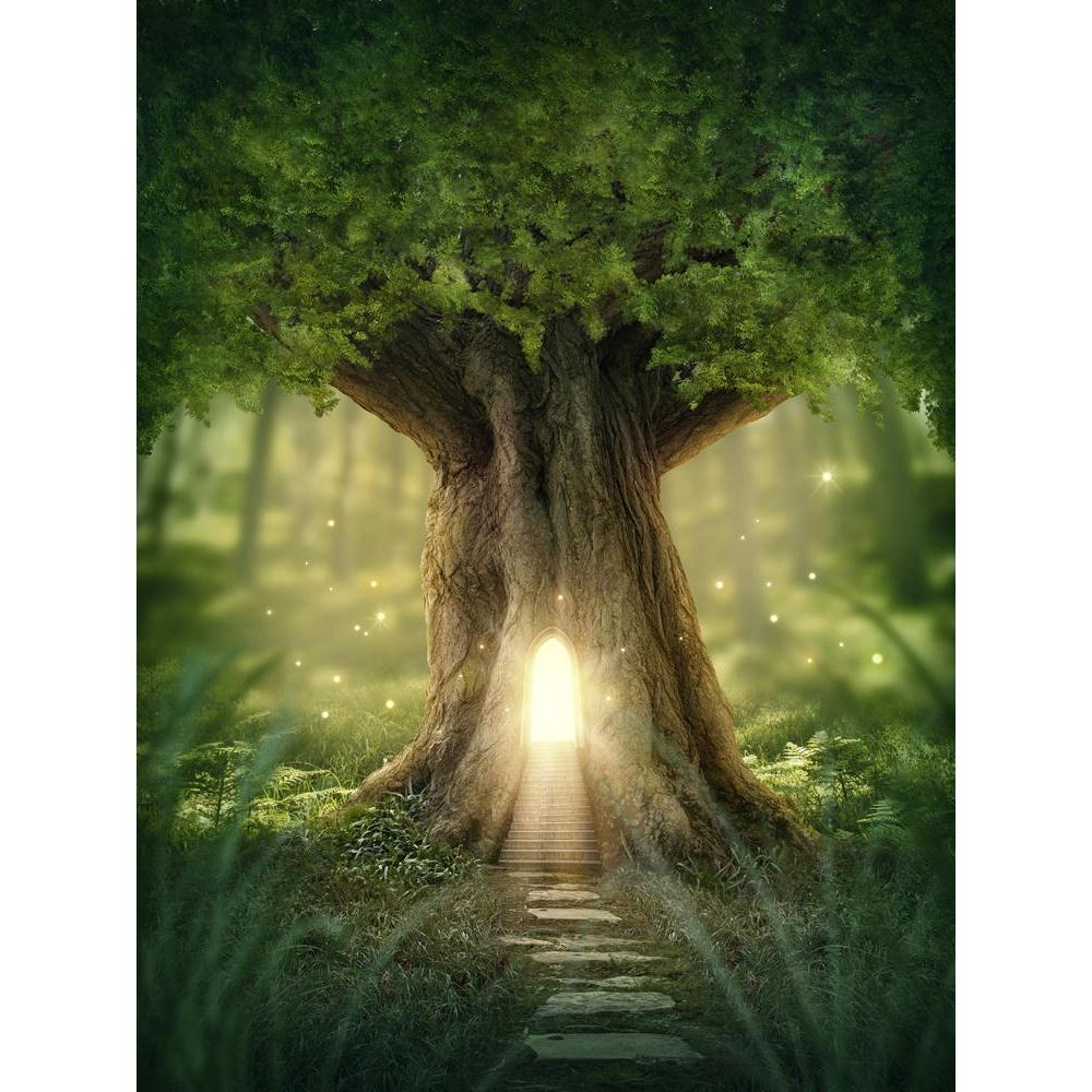 Fantasy Tree House Canvas Painting Synthetic Frame-Paintings MDF Framing-AFF_FR-IC 5003358 IC 5003358, Fantasy, Landscapes, Nature, Scenic, Surrealism, Wooden, tree, house, canvas, painting, synthetic, frame, fairy, landscape, forest, enchanted, tale, fairies, magic, tales, door, fairytale, jungle, imagination, adventure, big, bright, dark, darkness, deep, fog, green, home, imagine, lamp, lantern, leaves, light, mist, misty, mysterious, mystery, natural, night, nobody, outdoor, plant, road, shine, sparkle, 
