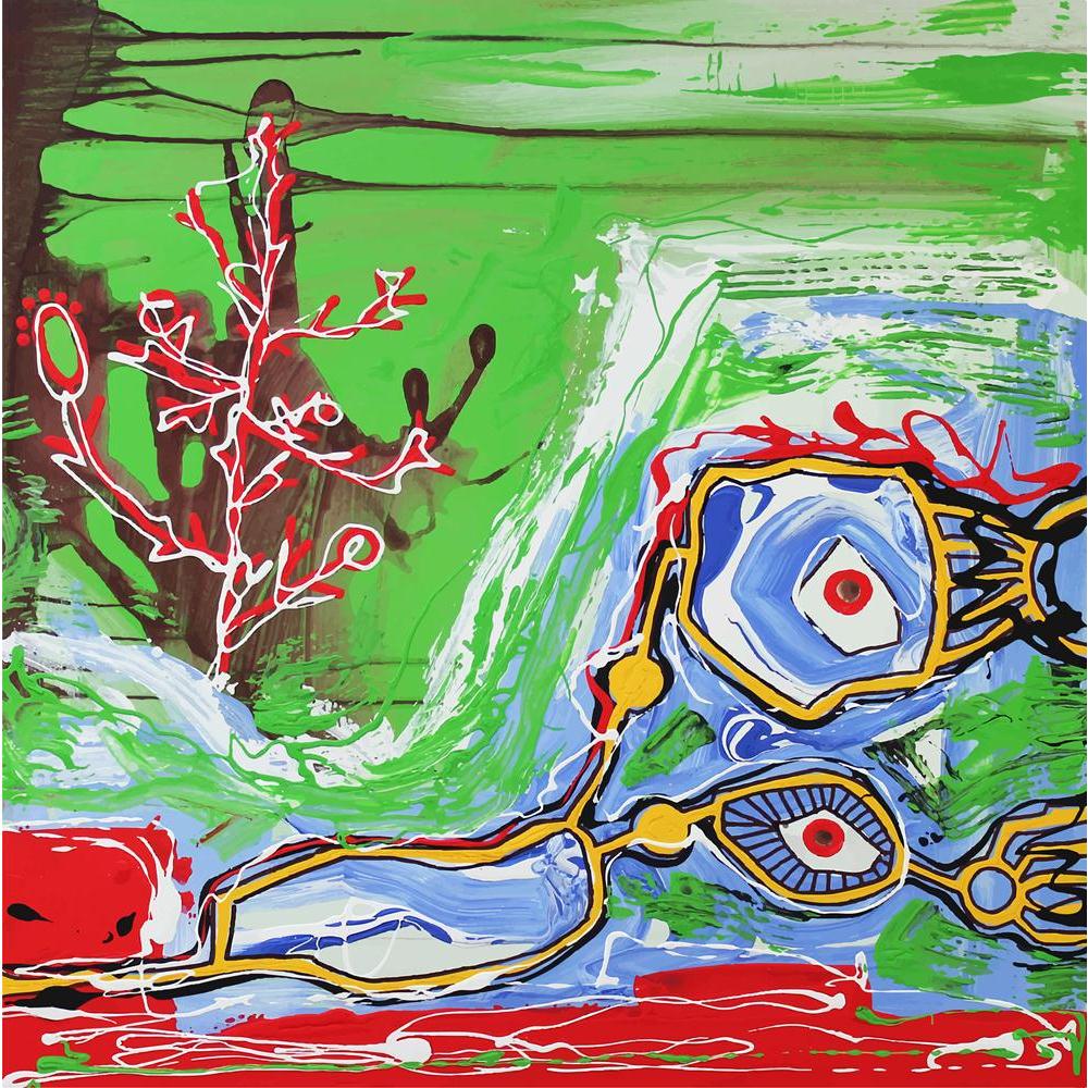 Abstract Artwork Canvas Painting Synthetic Frame - Paintings MDF Framing - ArtzFolio.com