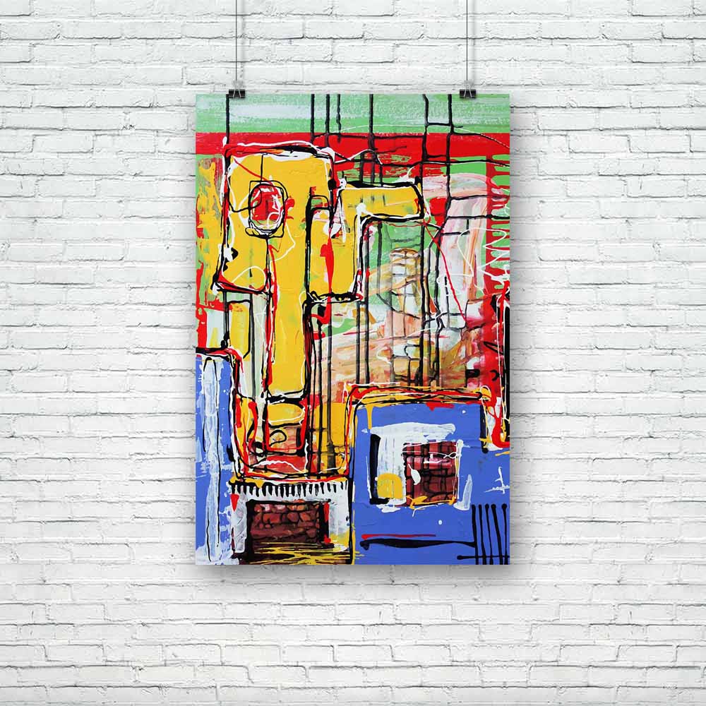 Abstract Artwork D162 Unframed Paper Poster - Paper Posters Unframed - ArtzFolio.com