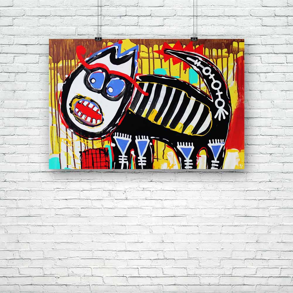 Doodle Angry Cat Unframed Paper Poster-Paper Posters Unframed-POS_UN-IC 5003374 IC 5003374, Abstract Expressionism, Abstracts, Animals, Animated Cartoons, Art and Paintings, Brush Stroke, Caricature, Cartoons, Comedy, Culture, Digital, Digital Art, Drawing, Ethnic, Fine Art Reprint, Graphic, Hand Drawn, Humor, Humour, Illustrations, Paintings, Patterns, Semi Abstract, Signs, Signs and Symbols, Sketches, Traditional, Tribal, World Culture, doodle, angry, cat, unframed, paper, poster, abstract, acrylic, anima