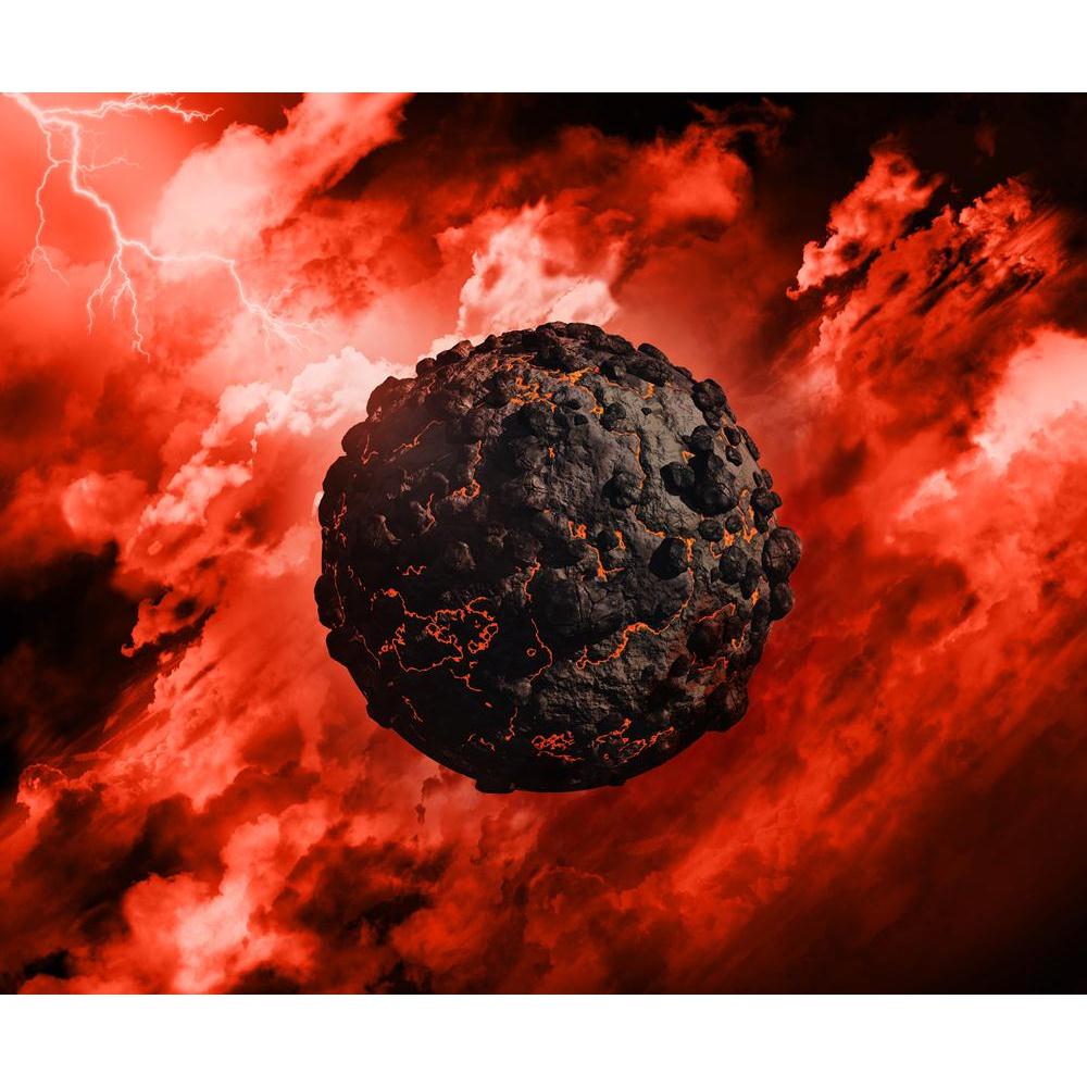 Volcanic Globe With In A Stormy Sky Canvas Painting Synthetic Frame-Paintings MDF Framing-AFF_FR-IC 5003375 IC 5003375, 3D, Abstract Expressionism, Abstracts, Astronomy, Cosmology, Illustrations, Landscapes, Nature, Scenic, Science Fiction, Semi Abstract, Space, volcanic, globe, with, in, a, stormy, sky, canvas, painting, synthetic, frame, abstract, climate, change, clouds, dead, tree, earth, extinct, global, warming, illustration, landscape, lava, lightning, old, orange, planet, render, science, fiction, s