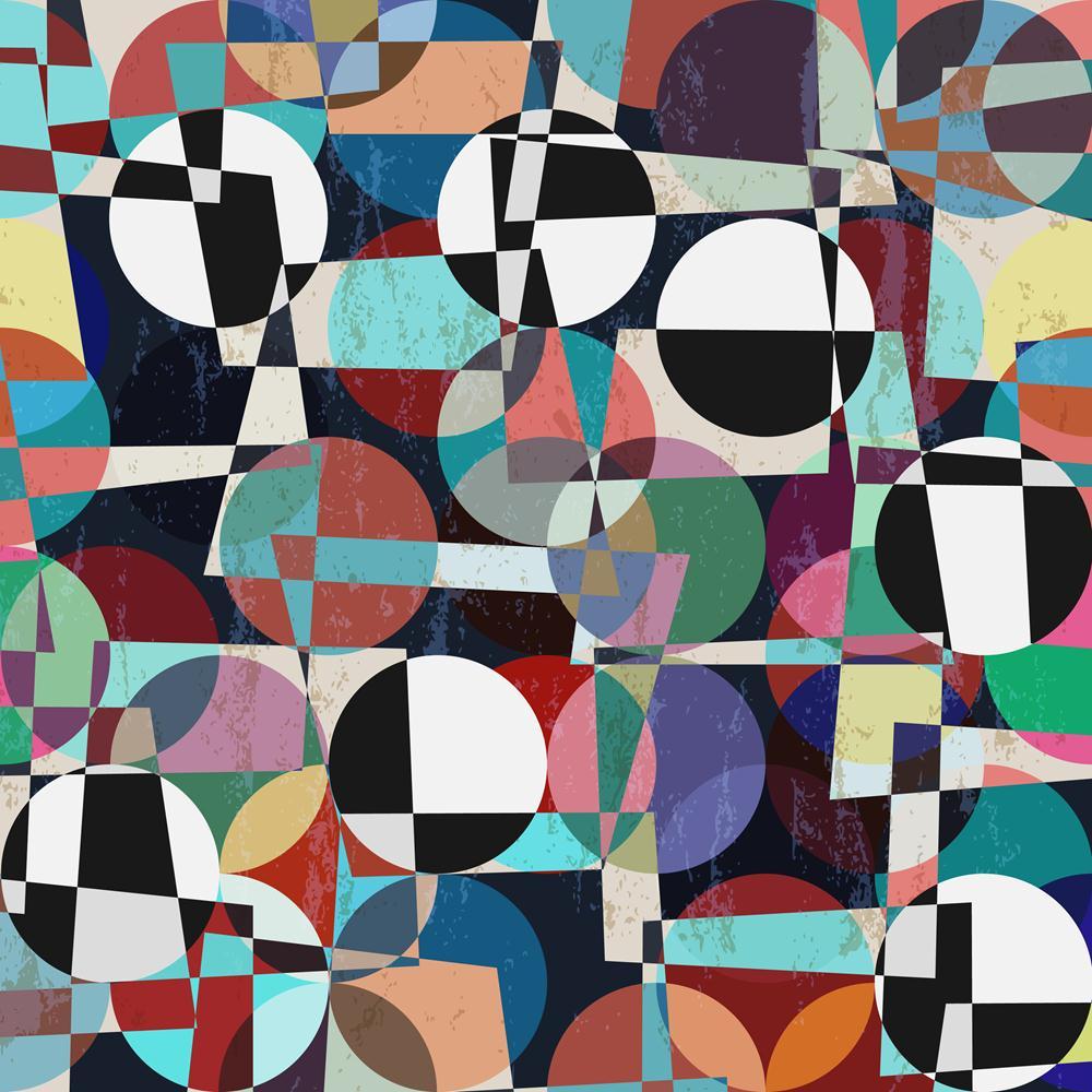 Abstract Geometrical Art Canvas Painting Synthetic Frame - Paintings MDF Framing - ArtzFolio.com