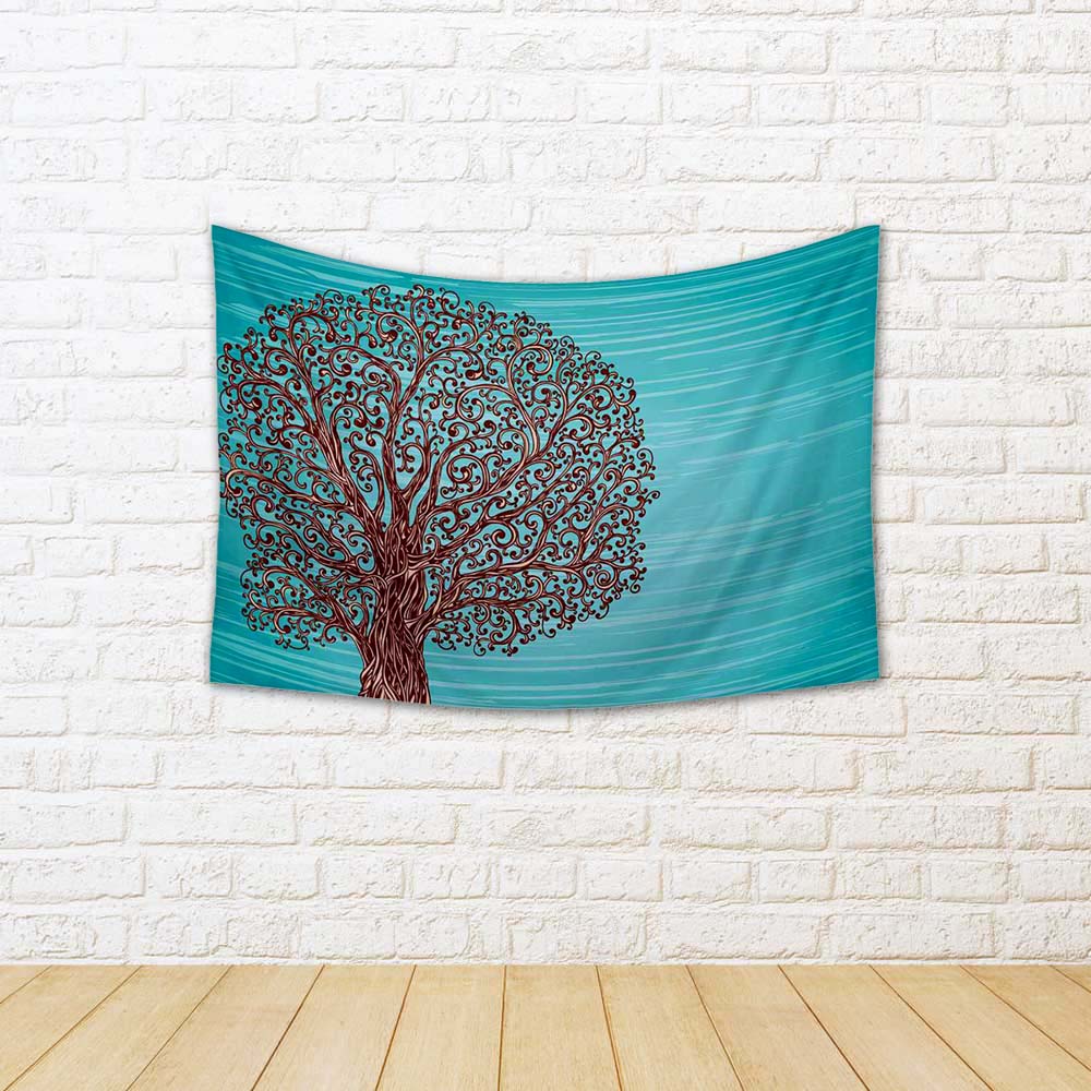 ArtzFolio Old Graphic Tree With Twisted Roots & Branches Fabric Tapestry Wall Hanging-Tapestries-AZART27453176TAP_L-Image Code 5003379 Vishnu Image Folio Pvt Ltd, IC 5003379, ArtzFolio, Tapestries, Floral, Digital Art, old, graphic, tree, with, twisted, roots, branches, fabric, tapestry, wall, hanging, blue, background, room tapestry, hanging tapestry, huge tapestry, amazonbasics, tapestry cloth, fabric wall hanging, unique tapestries, wall tapestry, small tapestry, tapestry wall decor, cheap tapestries, af
