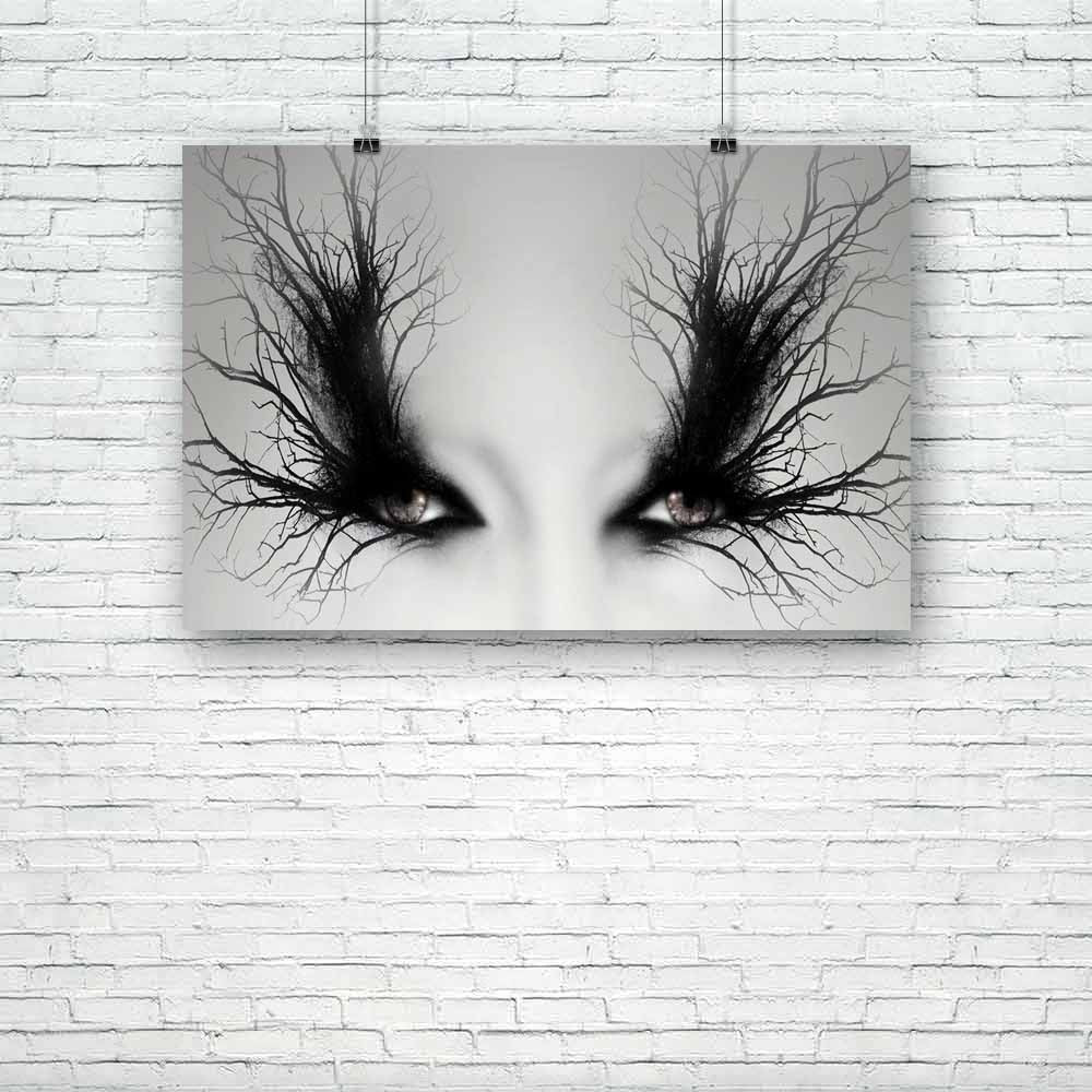 Artistic Female Eyes With Branches D1 Unframed Paper Poster-Paper Posters Unframed-POS_UN-IC 5003385 IC 5003385, Abstract Expressionism, Abstracts, Art and Paintings, Asian, Black, Black and White, Digital, Digital Art, Fantasy, Fashion, Gothic, Graphic, Illustrations, Nature, Scenic, Semi Abstract, White, artistic, female, eyes, with, branches, d1, unframed, paper, poster, abstract, art, background, beautiful, branch, caucasian, close, up, creativity, detail, eye, fable, fairy, tail, gray, grey, human, ill
